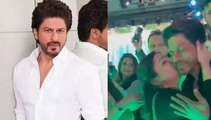 Woman kisses Shahrukh Khan publicly, King Khan reached Dubai for the event