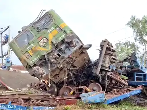 Terrible train accident happened again after Balasore accident, fierce collision between two goods trains