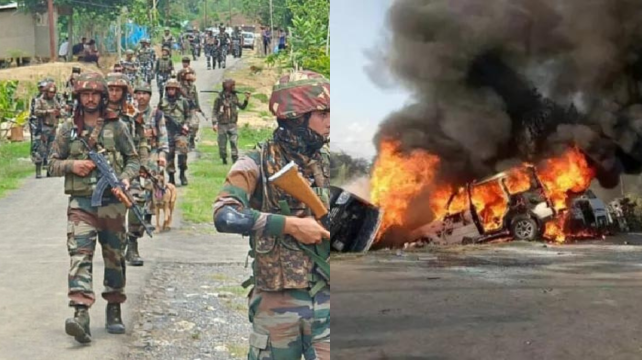 Manipur is burning intermittently, 4 people including commandos died in violence again