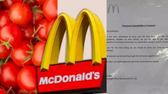 Tomatoes took McDonald's out of power, now tomatoes have disappeared from burgers too