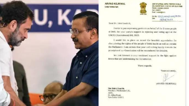 Kejriwal wrote a letter to I.N.D.I.A along with Rahul, expressed gratitude for the support of Delhi Service Bill, said a big thing about Manmohan Singh