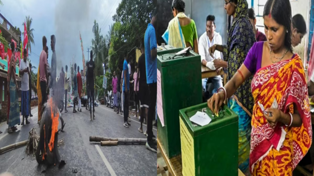 Man runs away with ballot box amid counting of votes for Bengal Panchayat elections, mob thrashes police