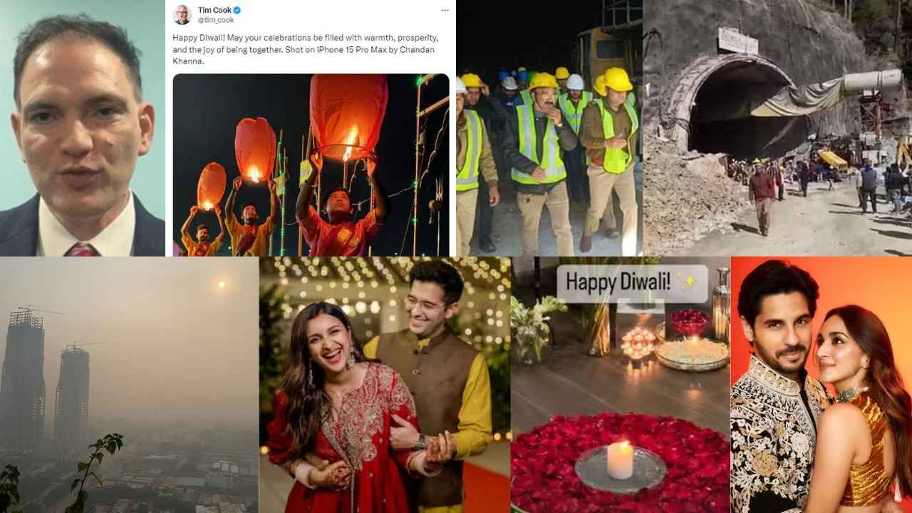 Diwali in USA, Delhiites did not agree to burst crackers, rescue operation continues, Apple CEO said Happy Diwali, Parineeti - Kiara and Diwali.