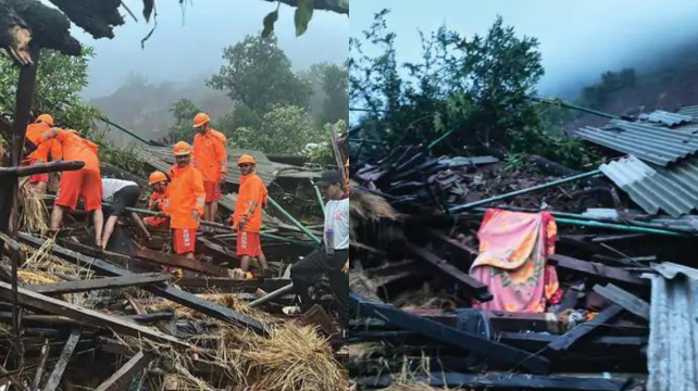 Landslide in Raigarh destroyed 48 houses, 13 dead, know more states rain alert