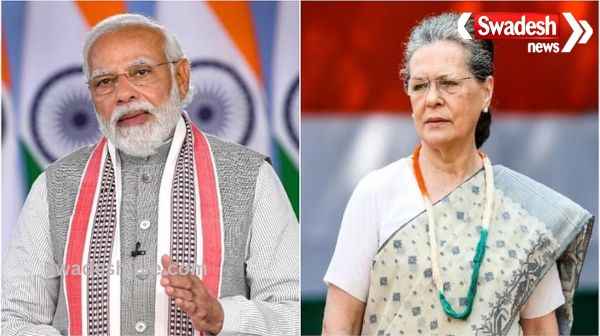 \'If Jihadi was killed in Batla House encounter then Congress madam..., PM Modi targeted Sonia Gandhi from Jamnagar, Gujarat.