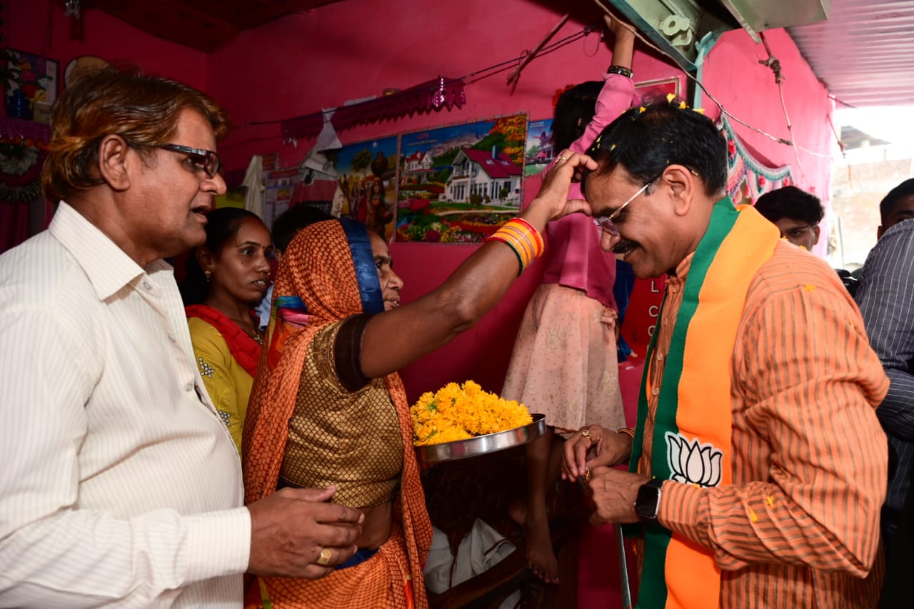 BJP entered the election fray with public relations campaign, contacting people by going door-to-door