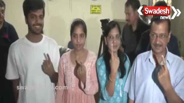 Delhi: Chief Minister Arvind Kejriwal cast his vote with his entire family, made this appeal to the public