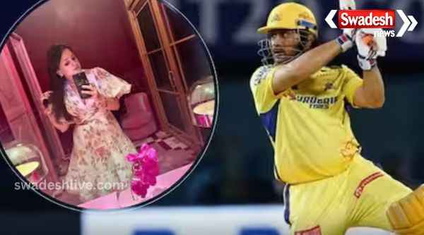 DC vs CSK: Wife Sakshi was stunned after seeing Dhoni\'s batting, gave a tremendous reaction on social media, went viral